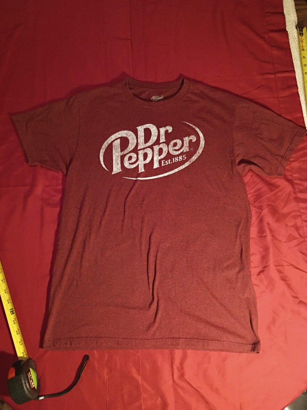 Dr Pepper Men’s Short Sleeve Logo Tee in Burgundy